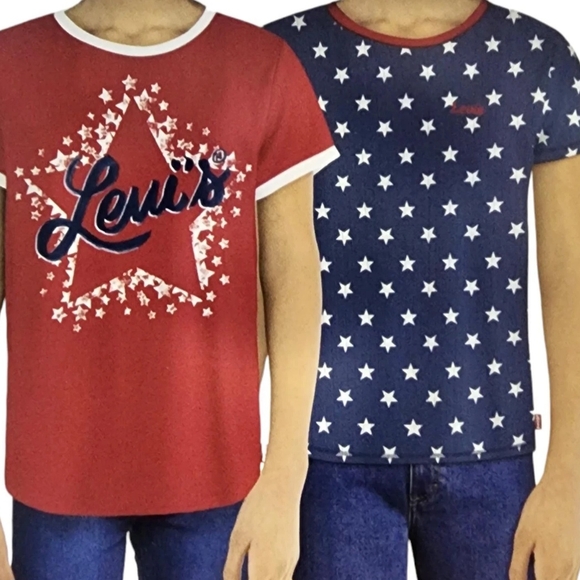 Levi's Other - Levi's Red and Blue Patriotic Short Sleeve Tees